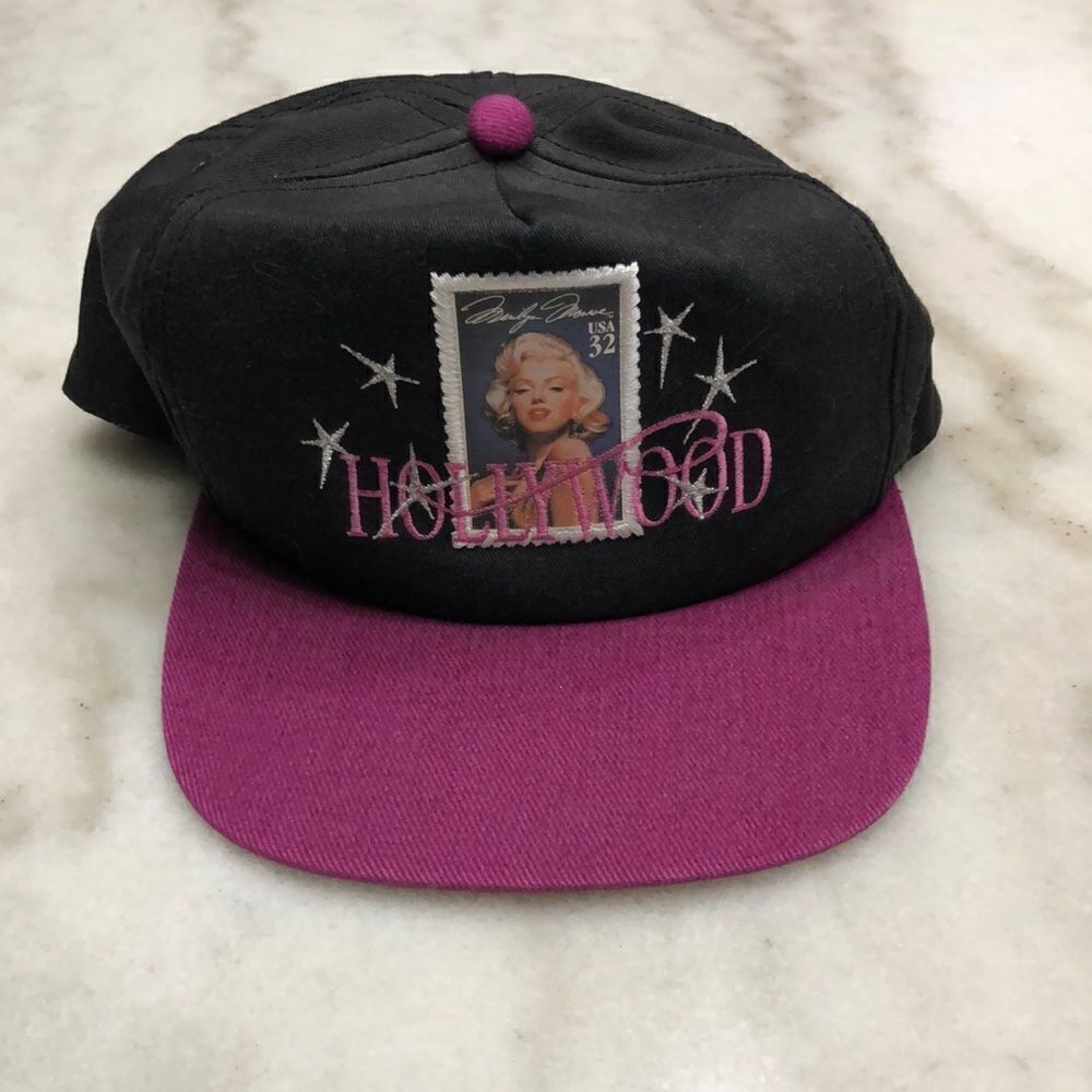 Vintage Marilyn Monroe “Legends of Hollywood” Hat SnapBack adjustable Black/Pink